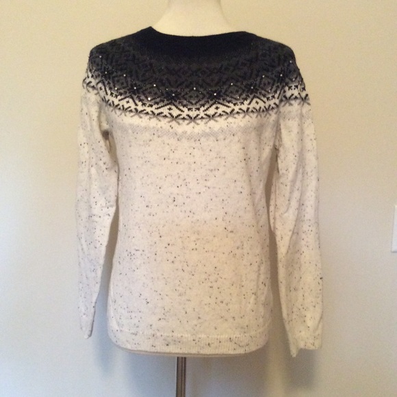 Talbots Sweaters - Talbots black /gray beaded sweater. NWT Medium